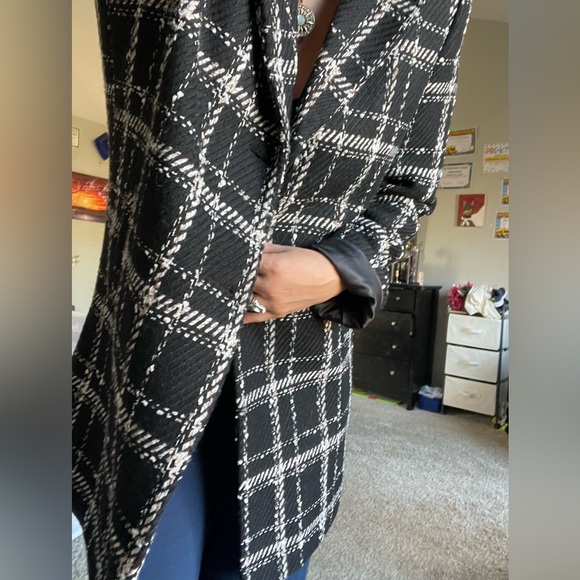 SALE!!!!! NEW elegant Liz Claiborne tweed plaid coat XL fits large - Picture 11 of 13